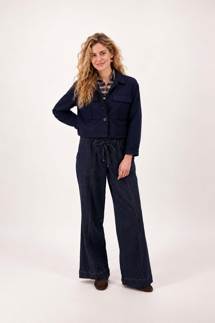 short jacket with pockets | navy