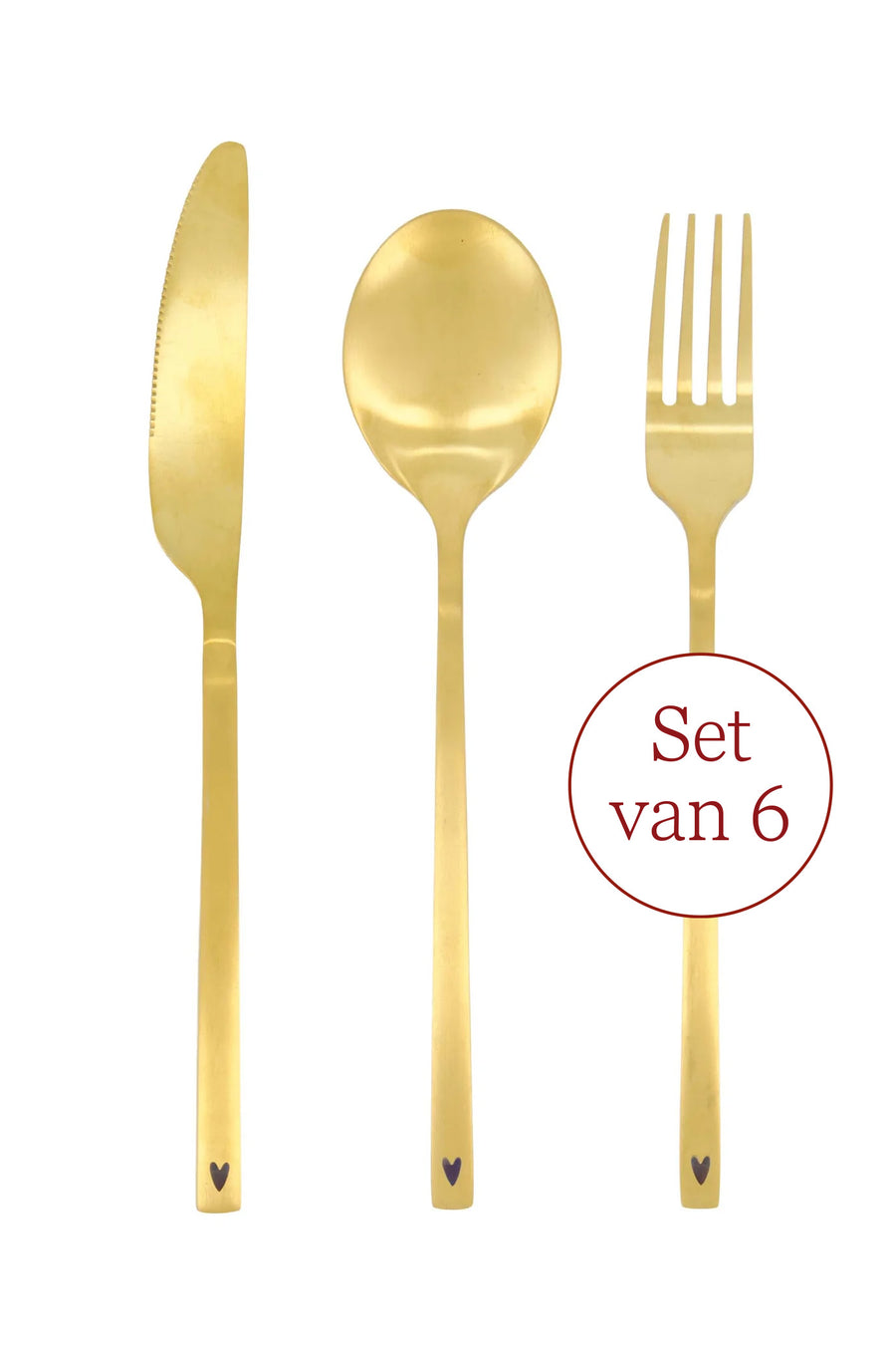Set - bestekset 3-delig goud