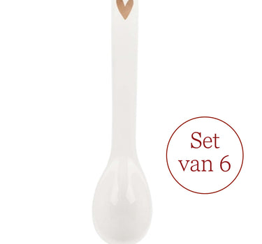 Set - lepeltje goud hartje
