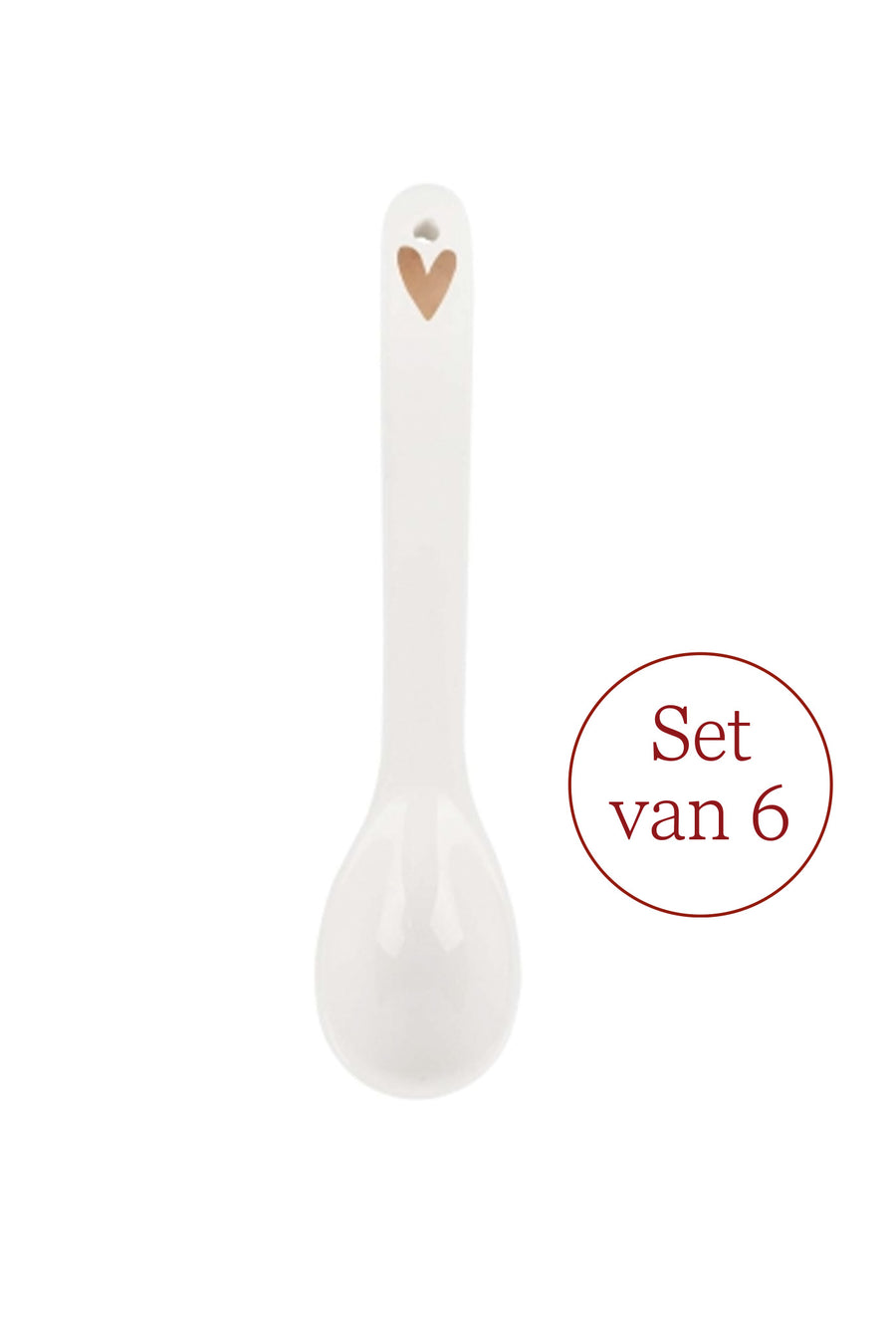 Set - lepeltje goud hartje