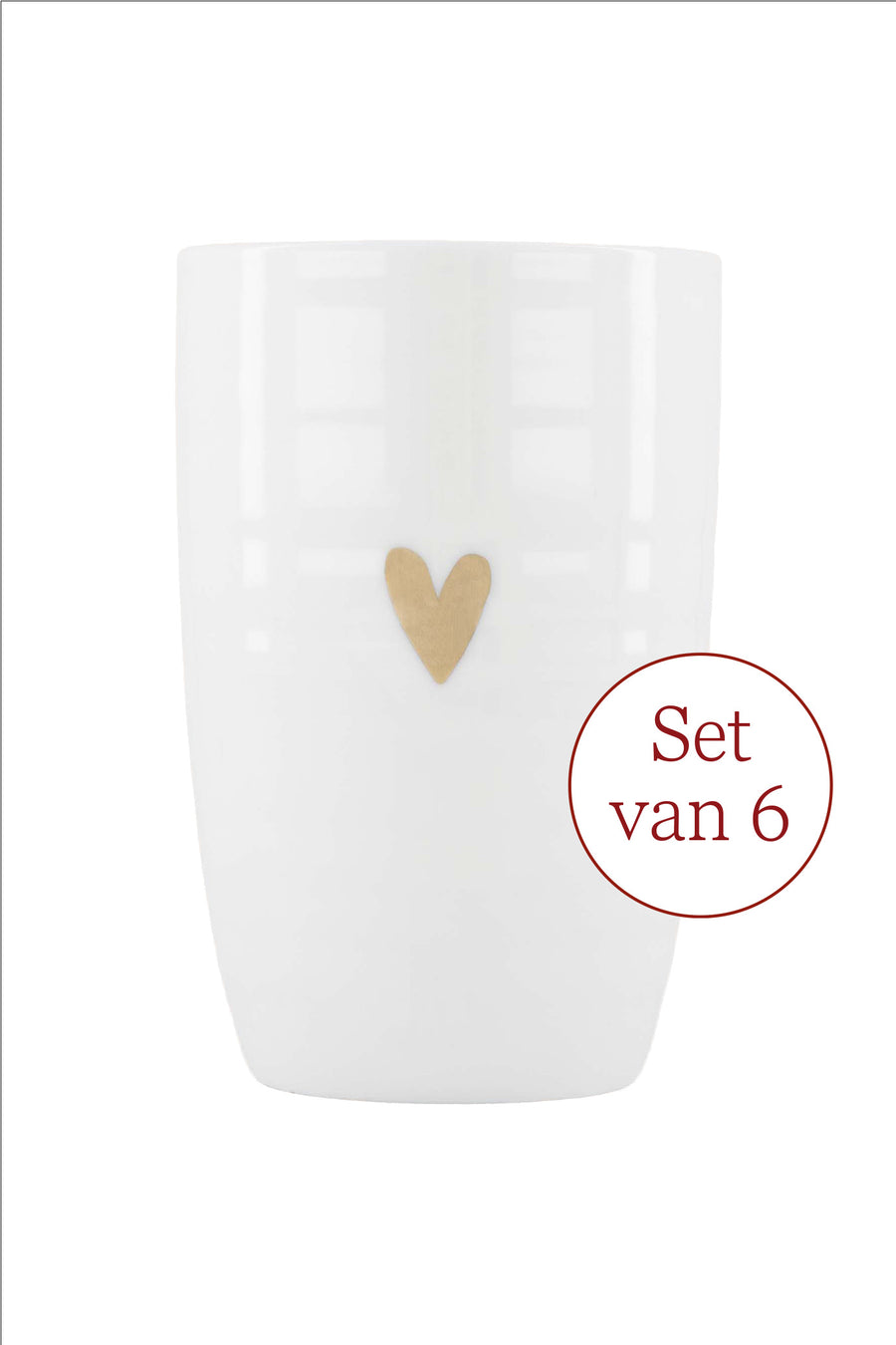 Set - mok L goud hartje