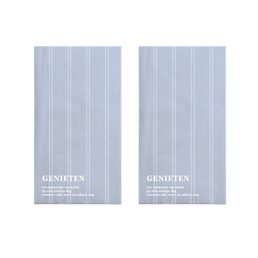 servetten rechthoek genieten | blue