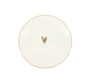 Heart-Shaped Pastry Plate | white / gold