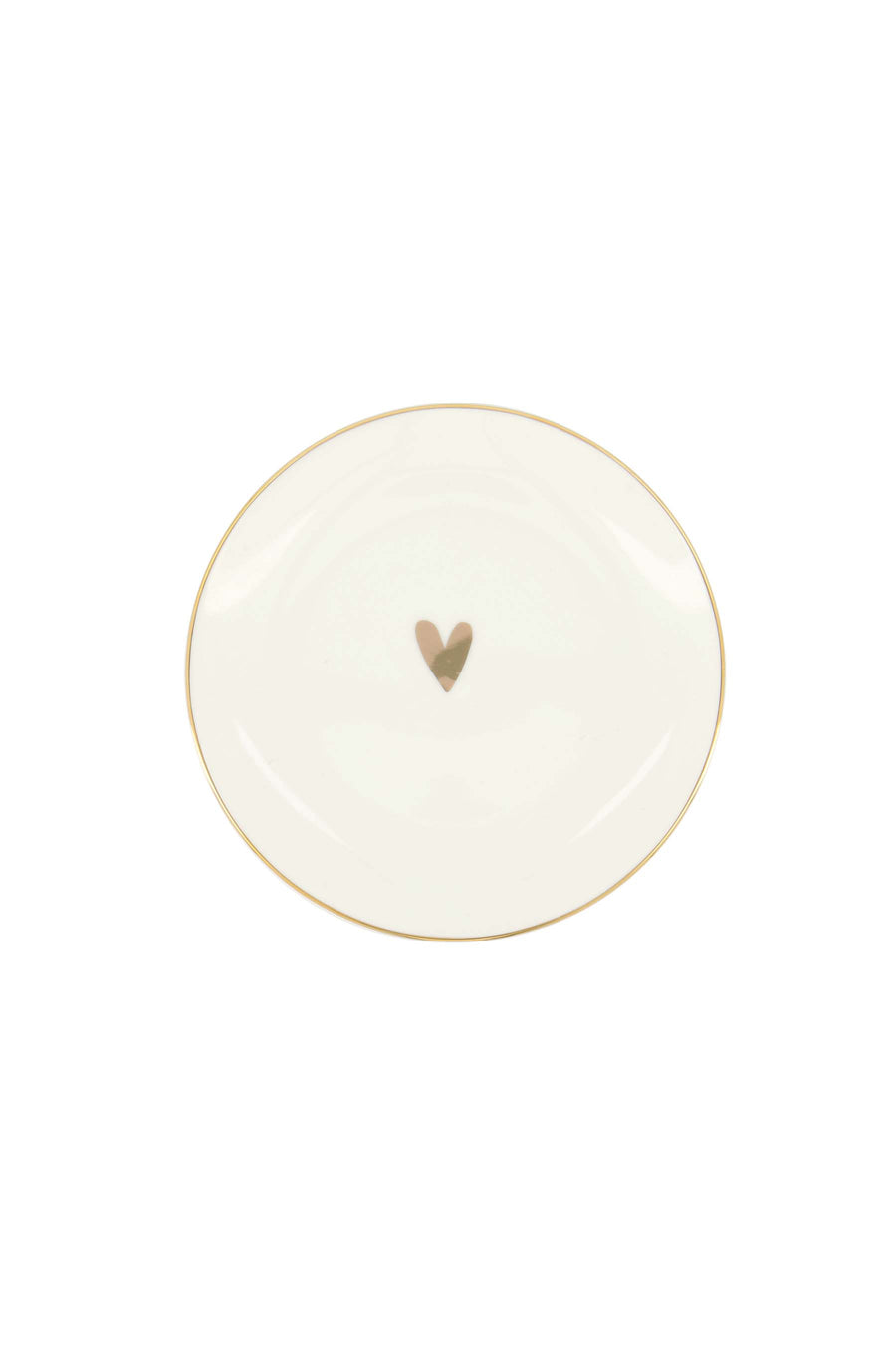 gebaksbordje hartje wit/goud | white / gold