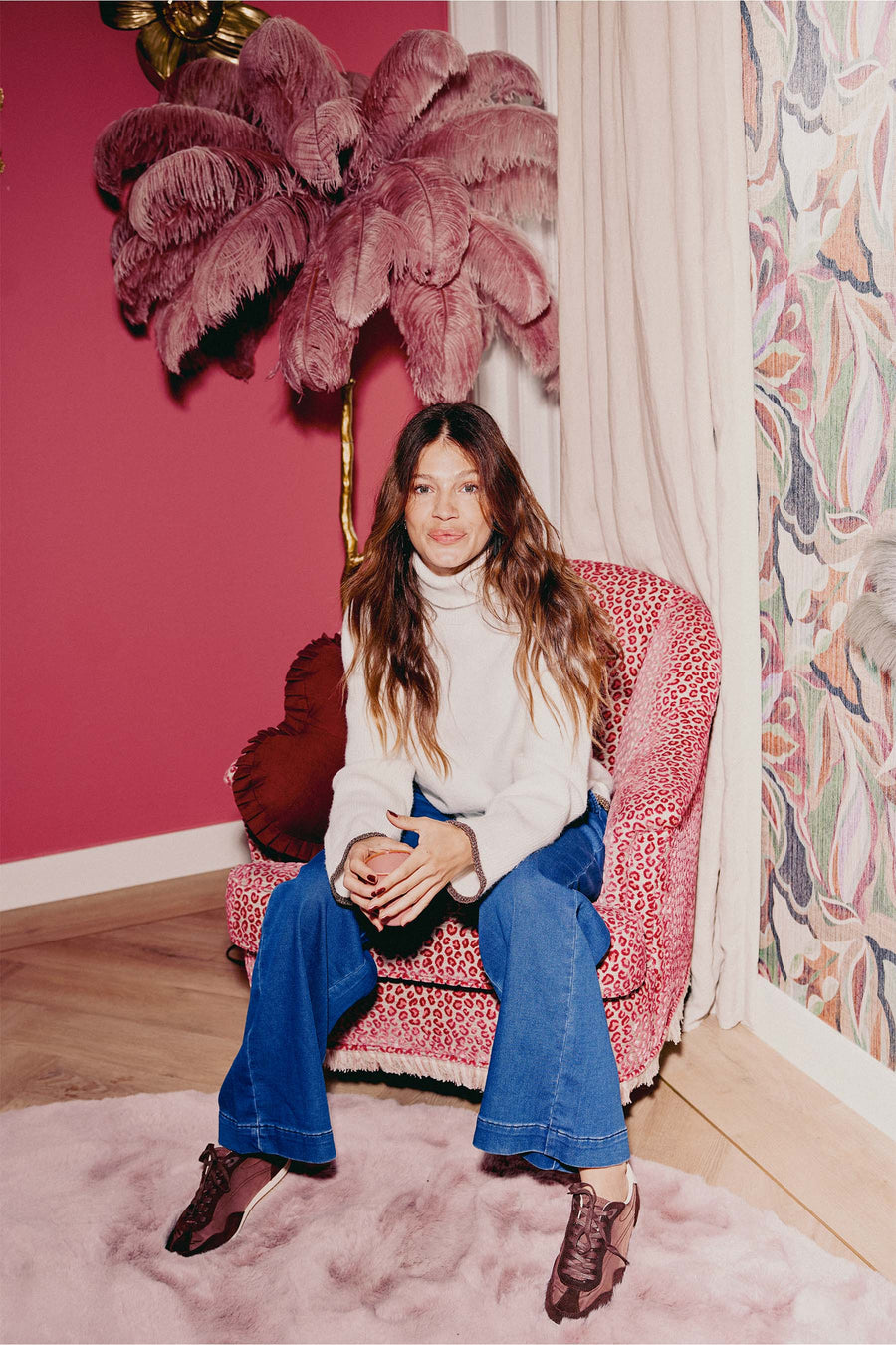 coltrui met gekleurde boord | off white