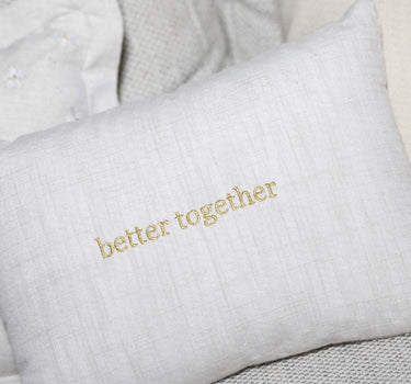 cushion better together 35x25cm | off white / gold