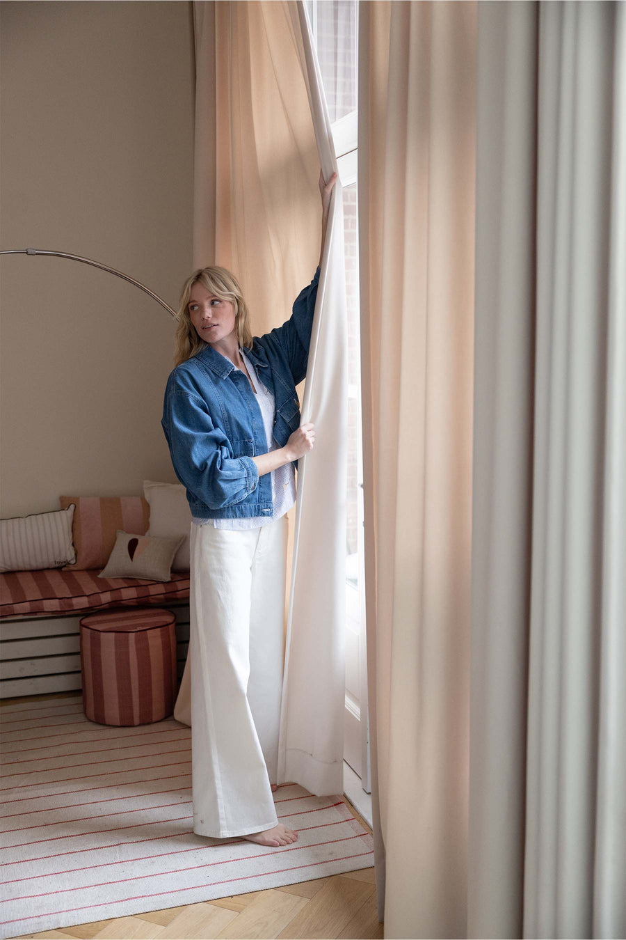 boxy denim jack | mid blue denim