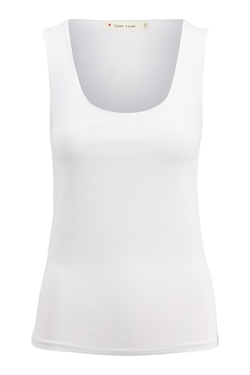 basic singlet met stretch | off white