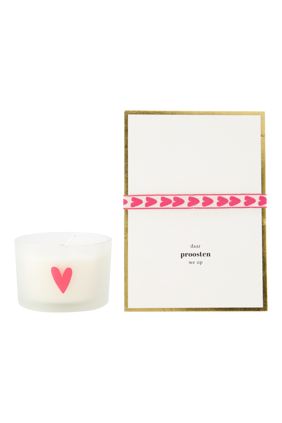 Cadeauset Proosten Met Hartjes Roze