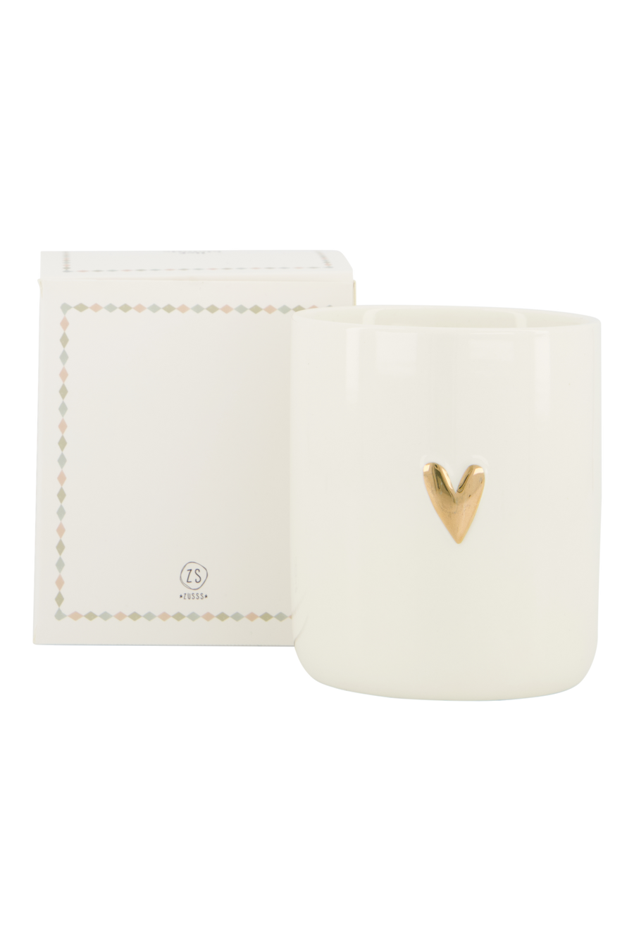 geurkaars keramiek in doosje lief kleintje multicolor | multicolor