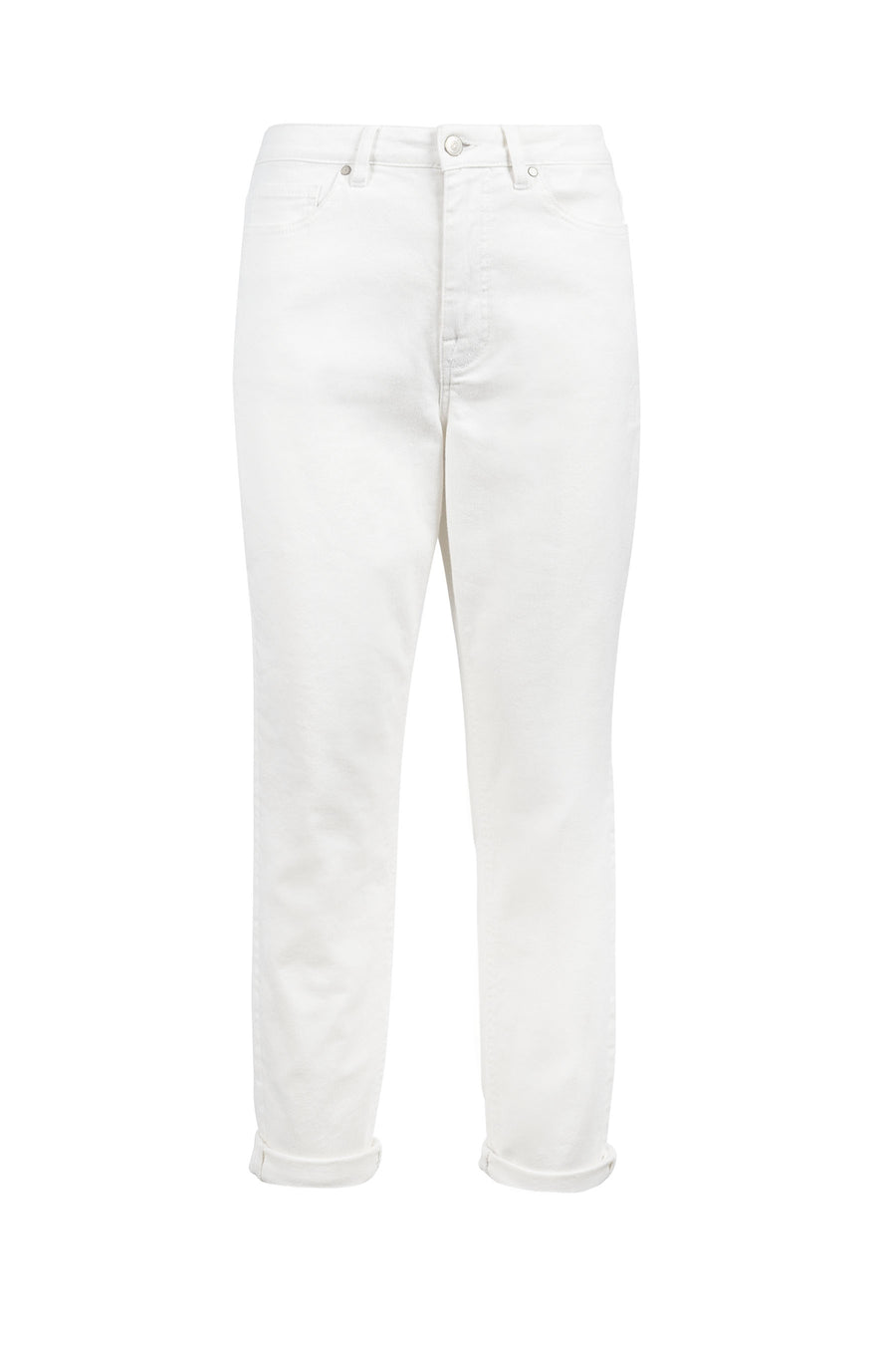 high-waisted jeans | ecru