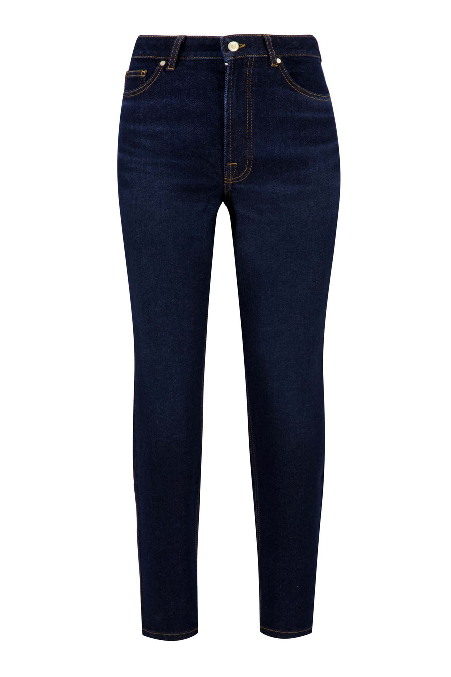 high waist jeans | donkerblauw