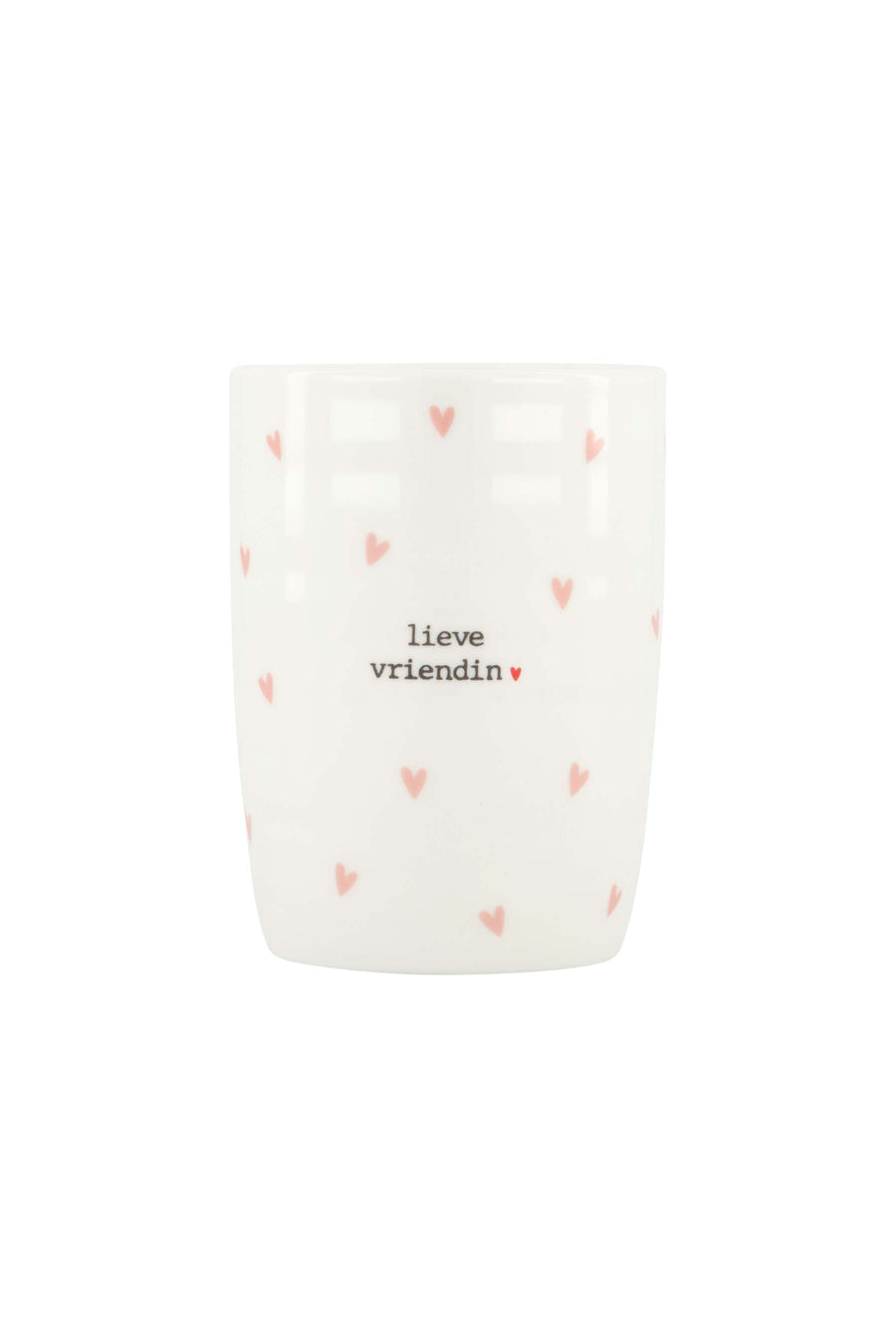 koffiemok hartjes lieve vriendin | wit / roze