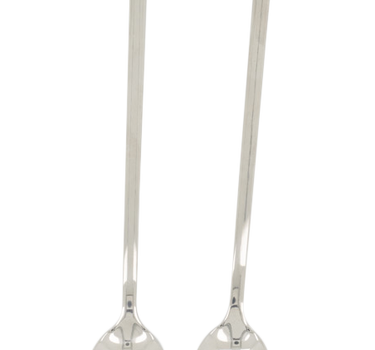 set van 2 lange lepels hartje | silver
