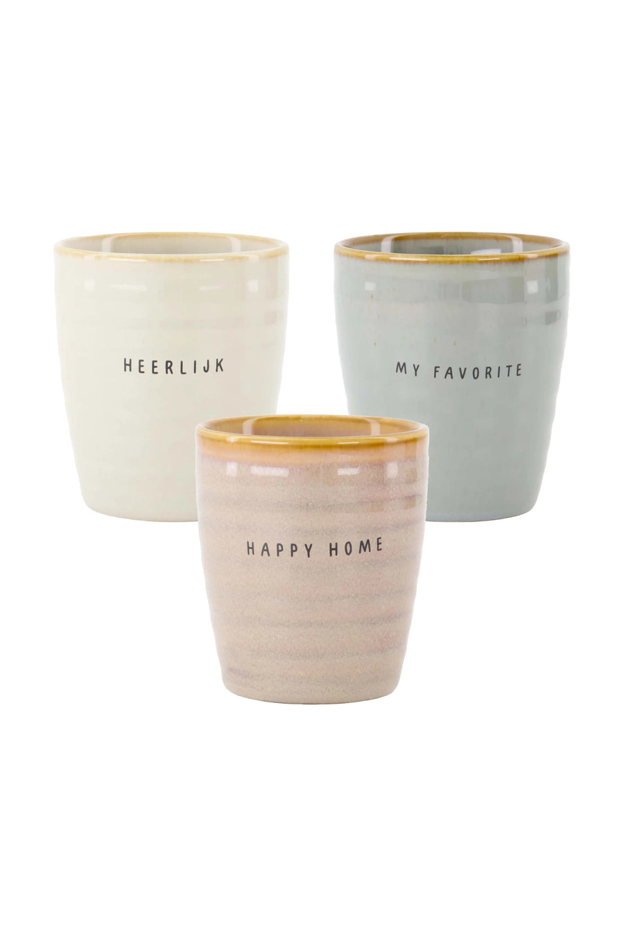 Set - Koffiemokken Heerlijk, My Favorite & Happy Home