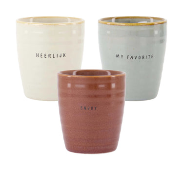 Set Koffiemokken Heerlijk, My Favorite & Enjoy