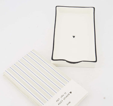 Cadeauset - Servetten en servethouder Blauw Groen