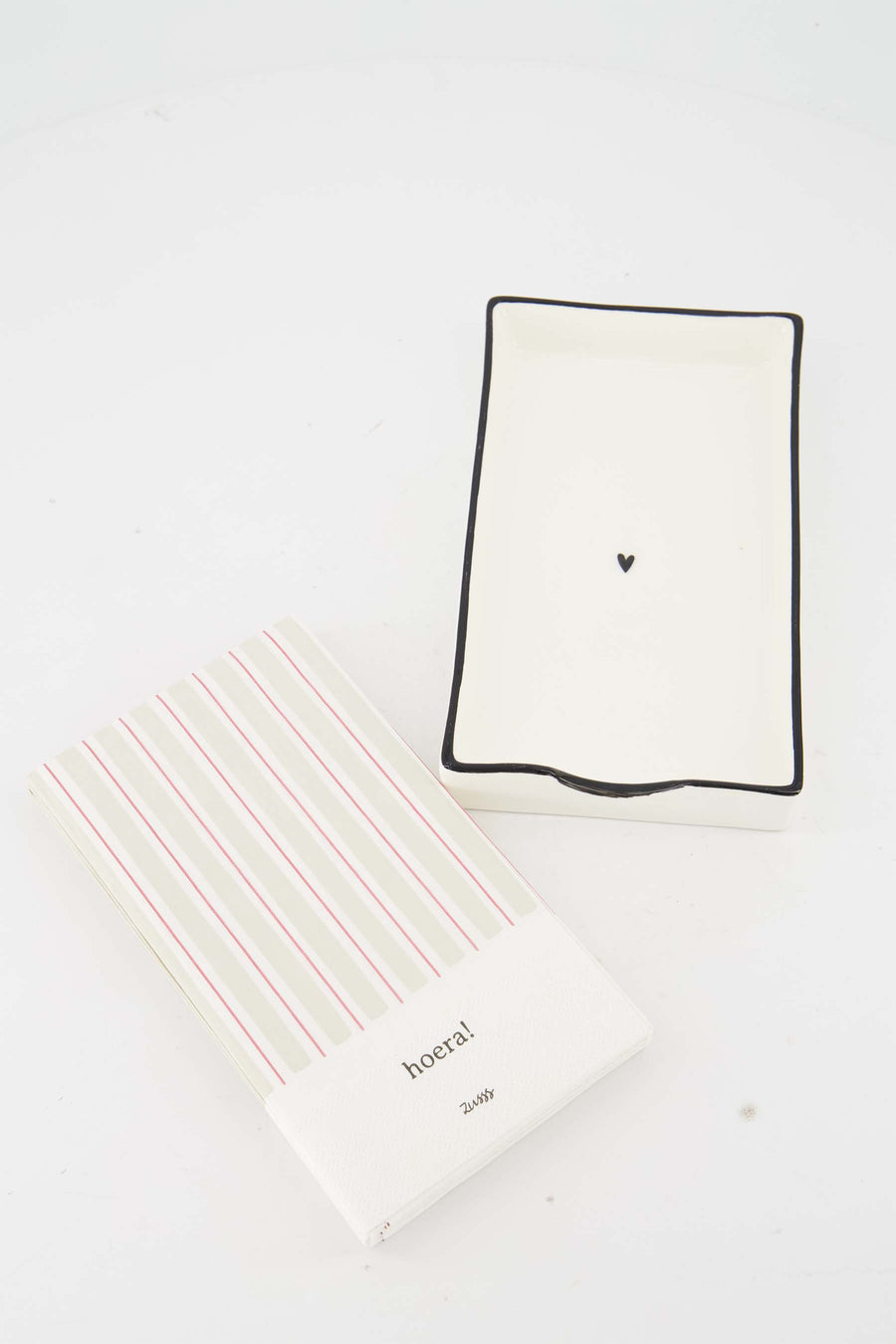 Cadeauset - Servethouder en servetten Hoera