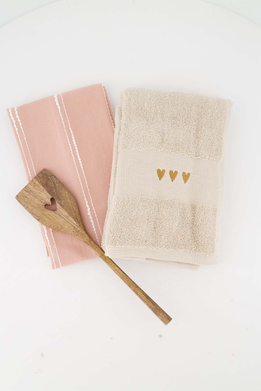 Cadeauset - Spatel en keukenset hartjes