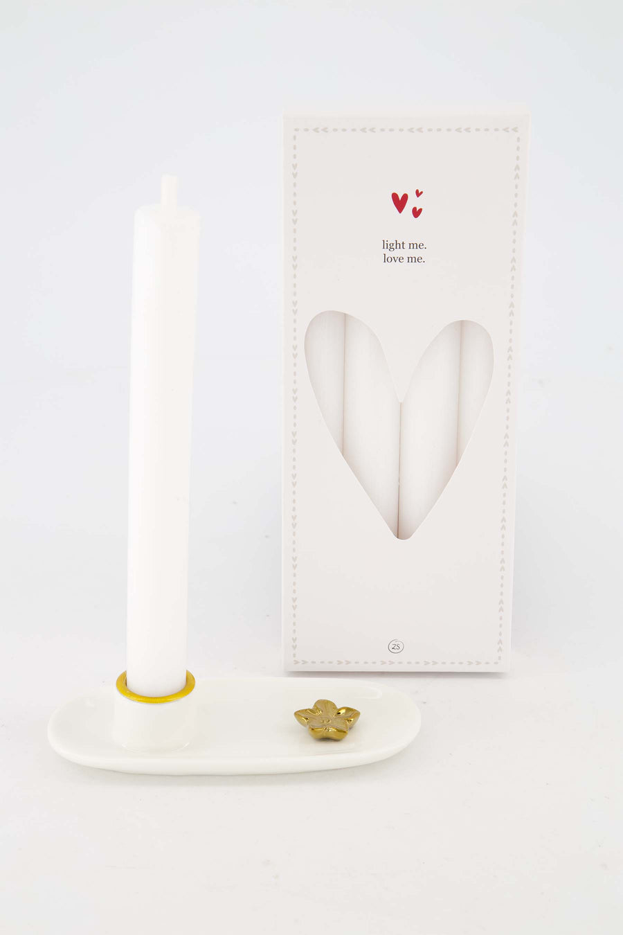 cadeauset - Kaarsen met kandelaar