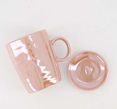 Cadeauset - Theemok en dipschaaltje roze