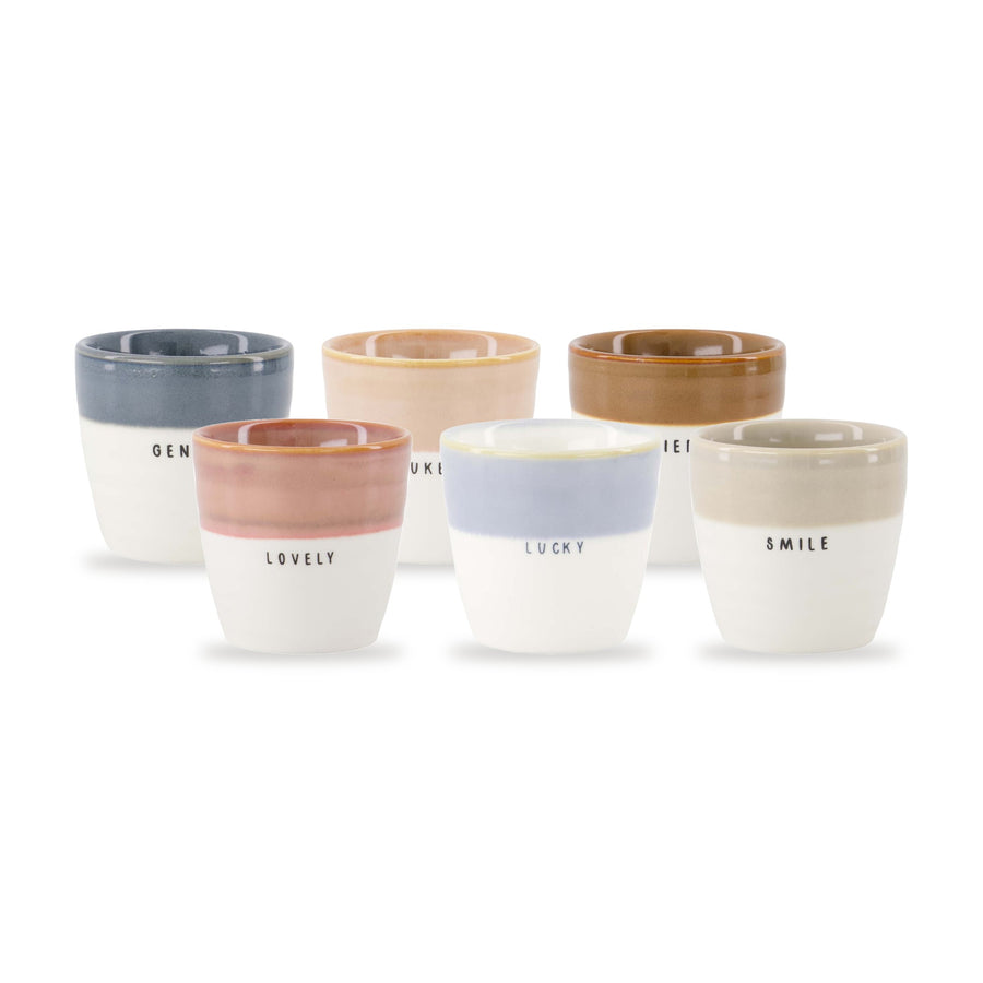 espressomokken mix set van 6 - multicolor