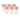 mok L lieveling set van 6 - wit/donkerroze