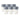 mok L tea lover set van 6 - wit/blauw