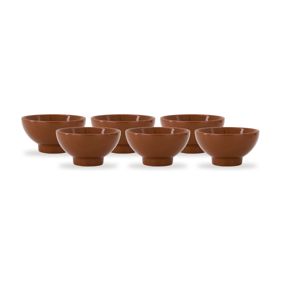 kommen terracotta hartje set van 6 - terra