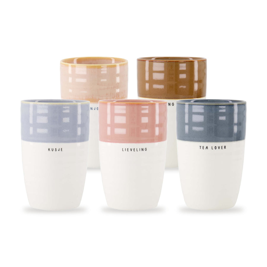 mokken L mix set van 5 - multicolor